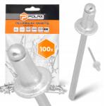 Polax 100x Törhető szegecsek 3, 2x8 mm Alumínium horganyzott Strapabíró Ezüst szegecs 9T (37-004(X2))