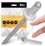 TRCR 50x Törhető Szegecsek 3, 2x8 mm Alumínium Acél Horganyzott Rozsdamentes Iu szegecs (SE030311300)
