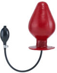 Vortex XL - felfújható latex anális dugó, 20.5 x 12 cm, piros