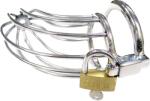 Rouge Stainless Steel Chasity Cock Cage with Padlock