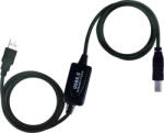 PremiumCord Cablu prelungitor și repetor USB 2.0 PremiumCord (A/M-B/M)/ 10m/ negru