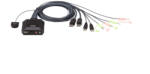 ATEN CS22DP 2-Port USB DisplayPort Cable KVM Switch with Remote Port Selector (CS22DP) - mzona