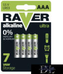 RAVER alkáli elem LR03 (AAA) 4db/bliszter (B7911)