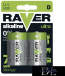 RAVER alkáli elem LR20 (D) 2db/bliszter (B7941)