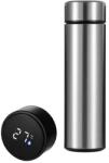 Herzberg Travel Rozsdamentes acél okos termoszpalack 500 ml LCD hőmérséklet-kijelzővel (HG-04234)