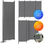 MultiGarden Összecsukható 4 részes kerti paraván, 167×216 cm, szürke acél-poliészter (AW-022/4TLG GREY)