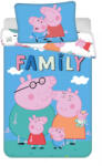  Peppa malac Big Pig Family gyerek, ovis ágyneműhuzat 100×135cm, 40×60 cm (JFK128405) - aztadejo