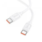 hoco. X115 Surpass USB-C - USB-C töltő- és adatkábel 240W, 1m fehér (HC652025) (HC652025)