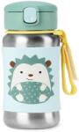 Skip Hop Spark Style Straw Bottle rozsdamentes kulacs szívószállal Hedgehog 12 m+ 350 ml