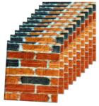 FOXMAG24 20 db FOXMAG24 öntapadós 3D tapéta készlet, 77x70 cm, dombornyomott téglamintás, barna/fekete, vízálló, könnyen tisztítható (D6HBQCMBM)