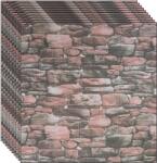 NEXTLY 50 db-os 3D NEXTLY öntapadós tapéta szett, falra vagy mennyezetre, vízálló, állítható, erős ragasztóval, könnyen felhelyezhető, 26, 5 nm-es fedettség, 70x77 cm, modern design, többszínű, kód: J7446-6 