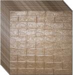 NEXTLY 10 db-os 3D NEXTLY öntapadós tapéta szett, falra vagy mennyezetre, vízálló, állítható, erős ragasztó, könnyen felhelyezhető, 5, 3 m2 fedettség, 70x77 cm, modern design, rozsdabarna, kód 7373-13 (s10tp