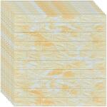 NEXTLY öntapadós tapéta készlet, falra vagy mennyezetre, vízálló, állítható, erős ragasztó, könnyen felszerelhető, lefedettség 10, 6 nm, 70x77 cm, modern design, sárga-fehér, kód 59, 20 x 3D (s20tpt59mare)