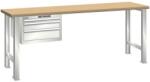 Lista Műhely munkapad LISTA, 1500x700x840 mm, 3 fiók, teherbírás 600 kg, világosszürke