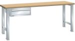 Lista Műhely munkapad LISTA, 1500x750x890 mm, 1 fiók, teherbírás 600 kg, szürke