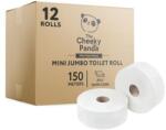 The Cheeky Panda Toalettpapír, bambusz, 2 rétegű, nagytekercses, 18 cm átmérő, 150 m/tekercs, 12 tekercs, CHEEKY PANDA, fehér 76-PFMINJRL12 (76-PFMINJRL12)