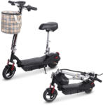  350 W-os elektromos roller üléssel, 20 km/h, 24 V 12 Ah akkumulátor, hátsókerék-meghajtás, LCD kijelző, világítás és irányjelzők - Urban Commuter Roller