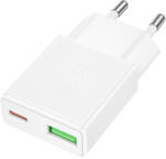 hoco. N73 Speed PD20W+QC3.0 USB-C, USB-A ultravékony töltő (EU) (HC661164) - dstore