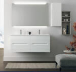 AdattoCasa Domo 120 beépítheő dupla kerámia mosdó csaplyukkal és túlfolyóval, fehér 5DOMLV3.001 (5DOMLV3.001)