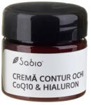 SABIO - Cremă contur ochi cu Acid Hialuronic și Coenzima Q10, Sabio Crema pentru ochi 15 ml Crema antirid contur ochi