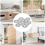 vidaXL Alátétek 12 pcs Ezüst 12 x 12 x 1, 2 cm Vas (864461)