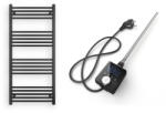  Törölközőszárító radiátor elektromos fűtőpatronnal 60 x 130 cm - Nero Italia AF-13-400W (fekete)