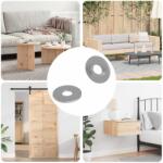 vidaXL Alátétek 2 pcs Ezüst 12 x 12 x 1, 2 cm Vas (864460)