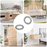 vidaXL Alátétek 2 pcs Ezüst 10 x 10 x 0, 8 mm Vas (864457)