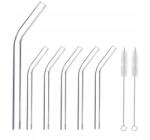 Relaxdays Szívószál Cső 6 Db Üveg Szívószál Meleg-hideg Italokhoz 15 CM (10029999)