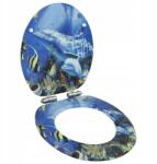 vidaXL Szabadon álló WC-ülőke, Mdf, delfin mintás (143930)