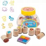  Pecsétek NYOMDÁK8DB Állatos Pecsét Készlet Játék 3+ (PIECZĄTKI STEMPELKI 8SZT ZWIERZĘTA 3+)