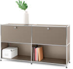 Tchibo - Fém polcos komód, 2x2, 2 ajtóval, taupe