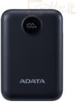 ADATA Powerbank vésztöltők AData C100 Digital Display 10000mAh PowerBank Black PC1002212BK (PC10022-12BK)