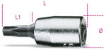 Beta 900TX 25 1/4"-os Torx®-imbusz Dugókulcs, krómozott, fekete hegyek T25 (009000724)
