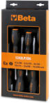 Beta 1243LP/D6 6 darabos acélfejű csavarhúzó készlet hasítottfejű csavarokhoz (1241) (012430016)