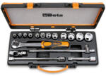 Beta 920B/C12 17 részes készlet 12 dugókulcs és 5 tartozék fémdobozban (009200932)