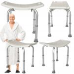  Fürdőszobai Szék Zuhanyzóba Kádba 120kg Teherbírású Masszív Szék Zuhanyaláshoz (5906301405146)