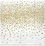 PAW Papírszalvéta, fehér, arany konfettivel, 20 db