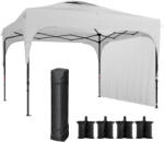 Outsunny Kültéri pavilon 3x3 m, összecsukható és 3 szinten állítható, fehér fehér
