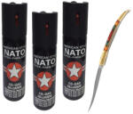 DEPOX Set model spaniol 18 cm si trei sprayuri cu piper, auto-aparare, 90 ml (0202)