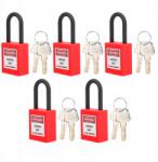  5 Db Ipari Biztonsági Lakat 10 Db Kulccsal (1811210017512)