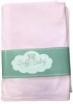 Soffi Baby Baby takaró pamut dupla rózsaszín 80x100cm (PATURA SOFFI BUMBAC ROZ 80*100-69906487)