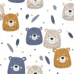  Gyerek Függöny Gyerekszobába Kék Mackók 140x240 6176 (00086)