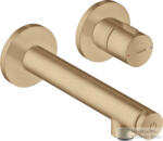 Hansgrohe AXOR UNO Select falsík alatti mosdó csaptelep nem zárható leeresztővel, szálcsiszolt bronz 45112140 (45112140)