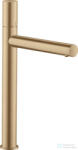 Hansgrohe AXOR UNO 260 magasított mosdócsaptelep Zero fogantyúval, nem zárható leeresztővel, szálcsiszolt bronz 45004140 (45004140)