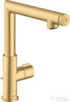 Hansgrohe AXOR UNO Select 220 magasított mosdócsaptelep automata leeresztővel, szálcsiszolt arany hatású 45016250 (45016250)
