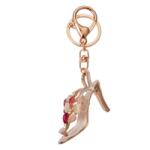 Clayre & Eef Fém kulcstartó cipős, üveggyönggyel