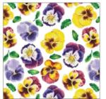 Ambiente Lots of pansies papírszalvéta 25x25cm, 20db-os