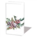 Ambiente Holly and Berries papírzsebkendő 10db-os