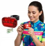 Prox Biztonságos hátsó kerékpárlámpa, stroboszkópos, pulzáló, folyamatos fény, 5xLED (jy3209bt)